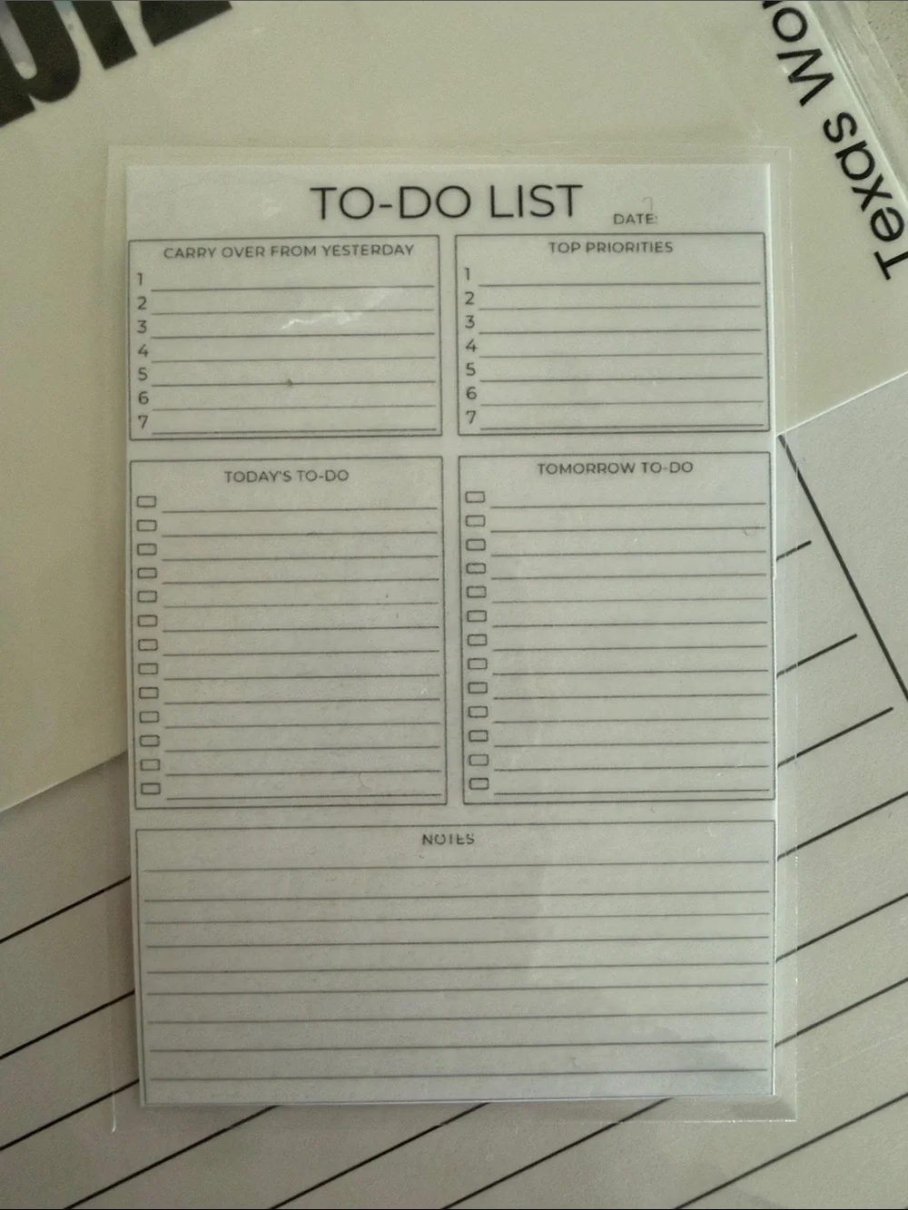 Daily To-Do List Notepad 8.5x11 | 50 Sheets | Planner Pad | Made in Texas